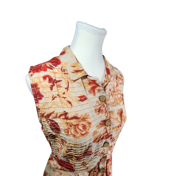 April Cornell Floral Midi Dress - Red and Cream - Picture 5 of 12